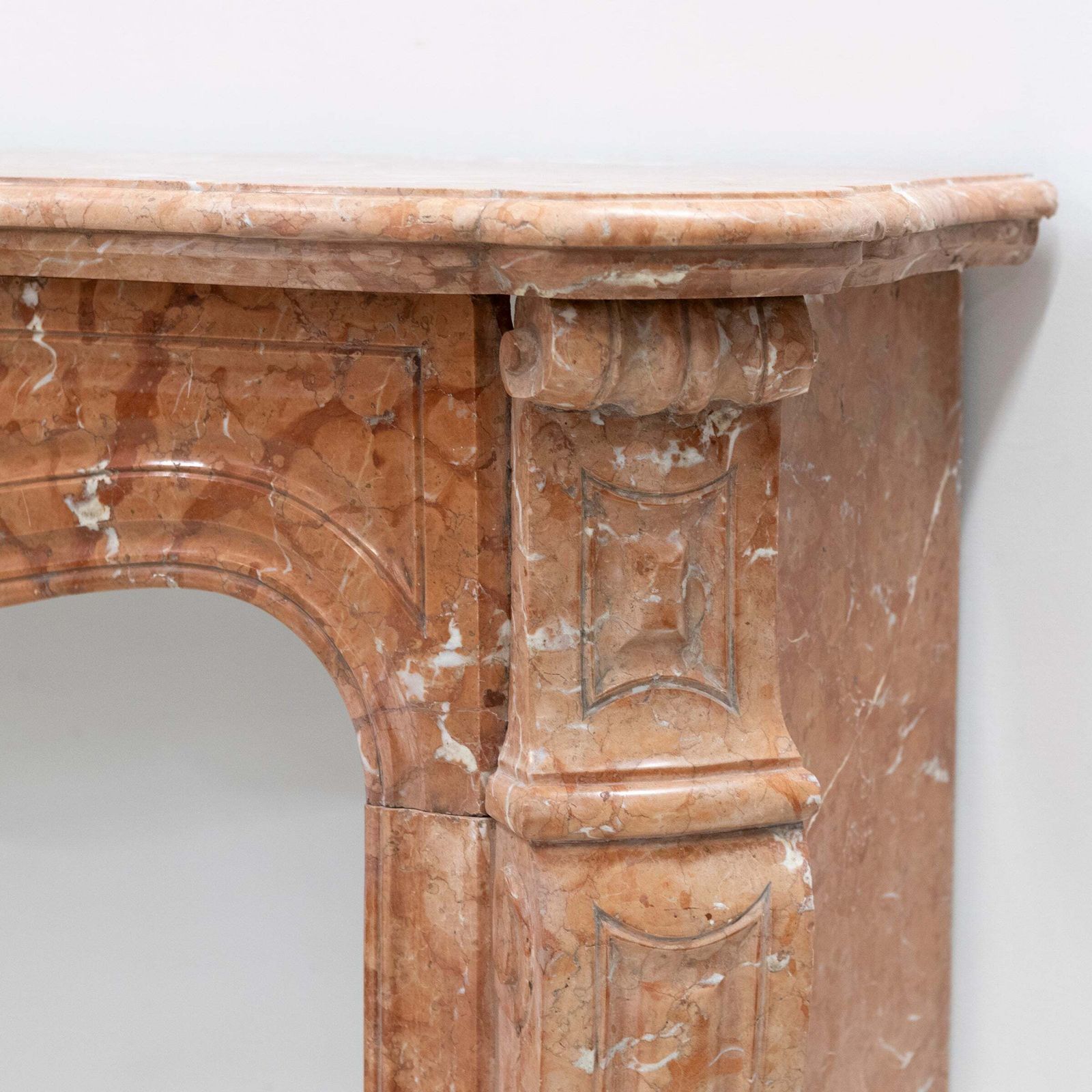 Antique French Style Louis Pompadour Rouge Marble Fireplace photo 3300.0