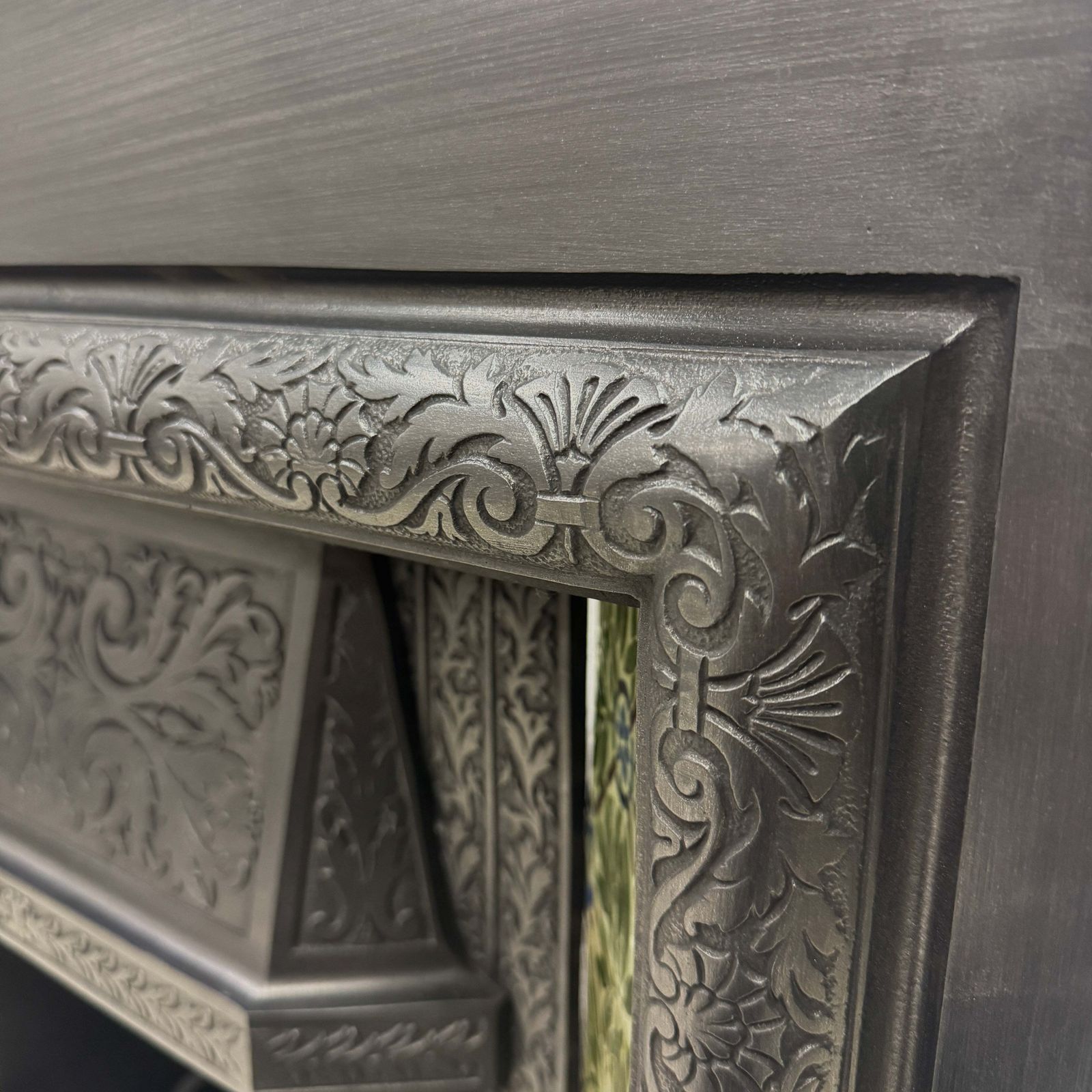 Antique Victorian Fireplace Insert With Josiah Wedgwood Tiles photo for sale