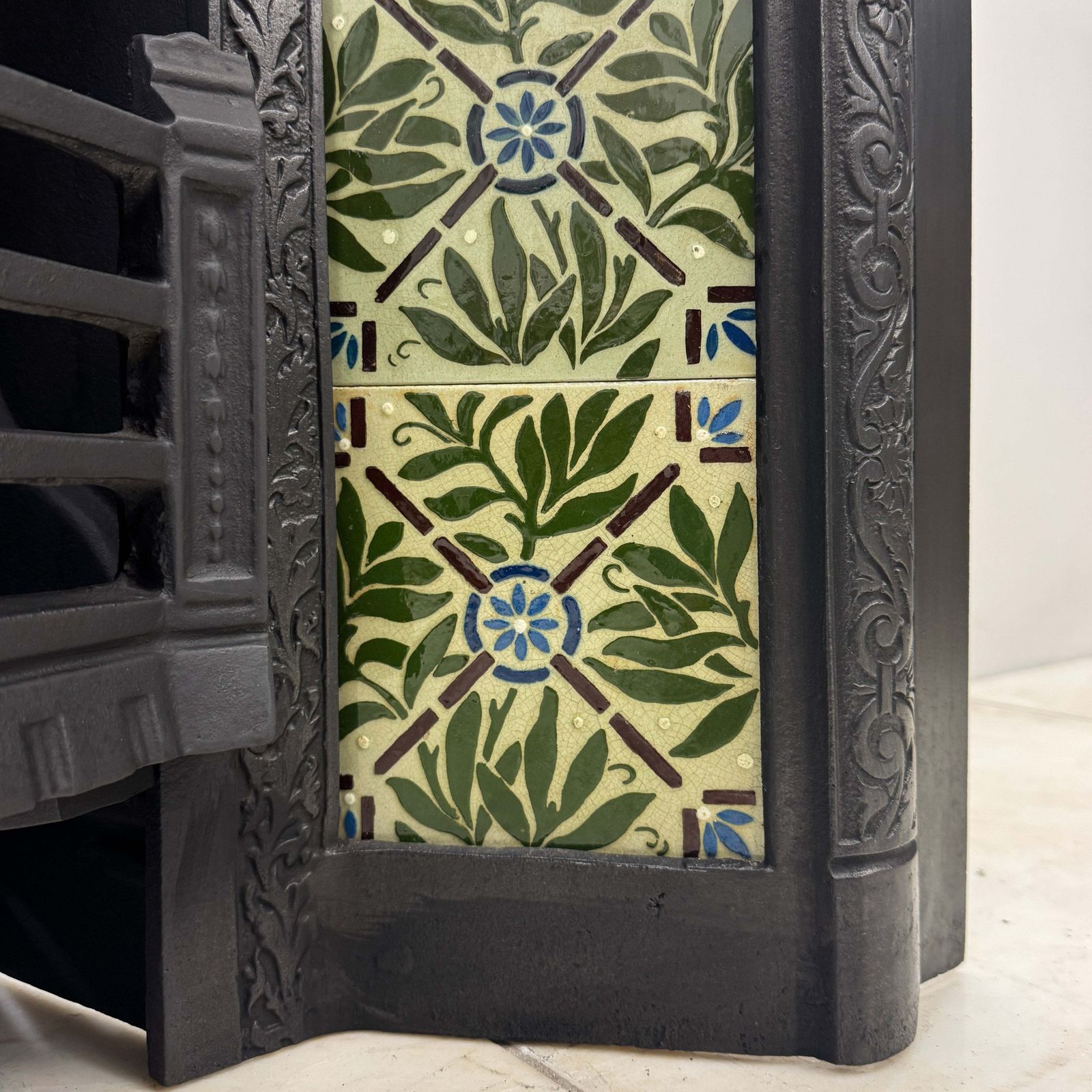 Antique Victorian Fireplace Insert With Josiah Wedgwood Tiles photo Home Fixtures
