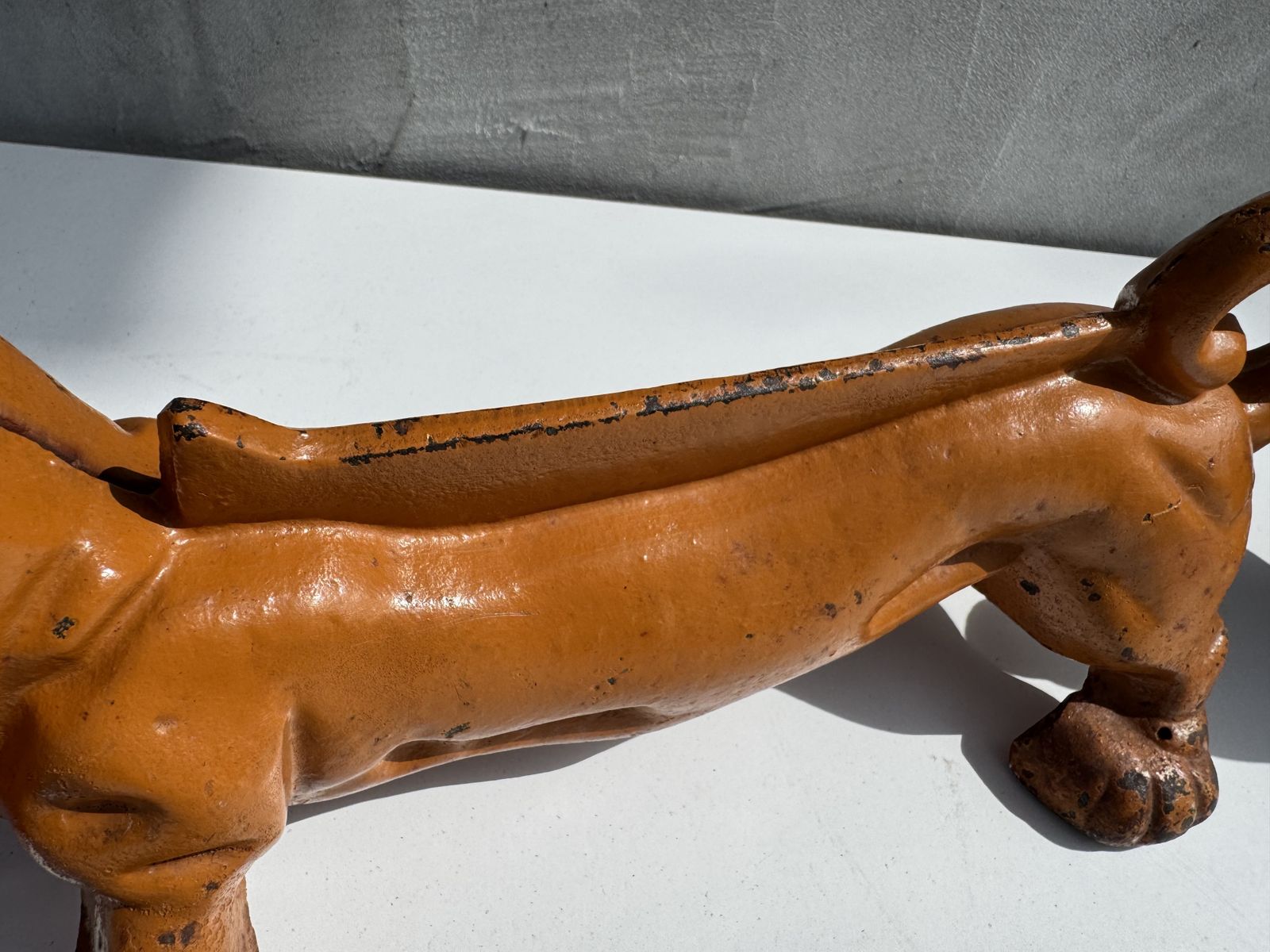 Pair Of Antique Cast Iron Dachshund Boot Scrapers, English Country House Door Stops, C.1900–1920 photo vinterior