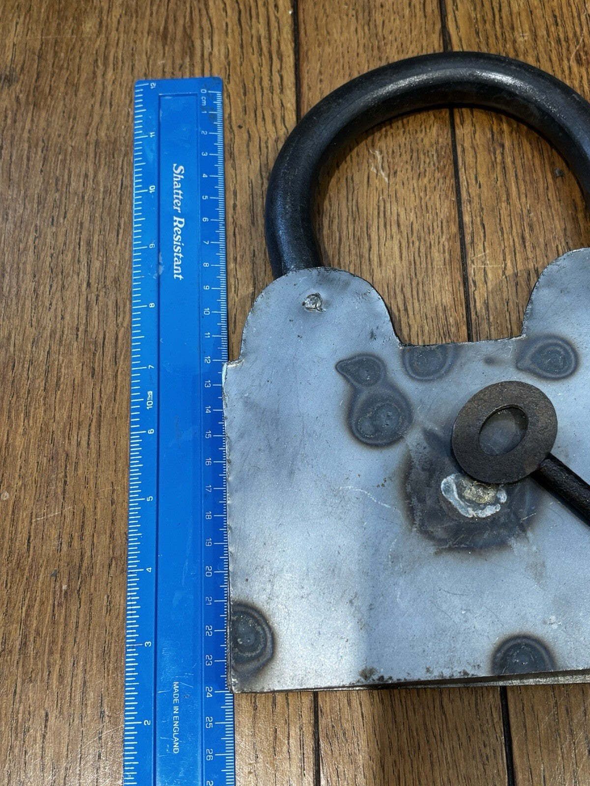 Huge Metal Shop Display Working Padlock. photo vintage