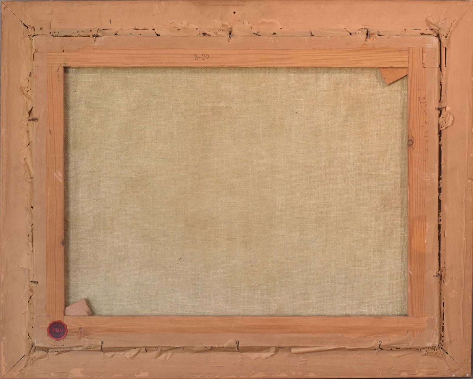 Schilderij Van Een Oude Visser Met Strohoed Door S. Chen photo vintage