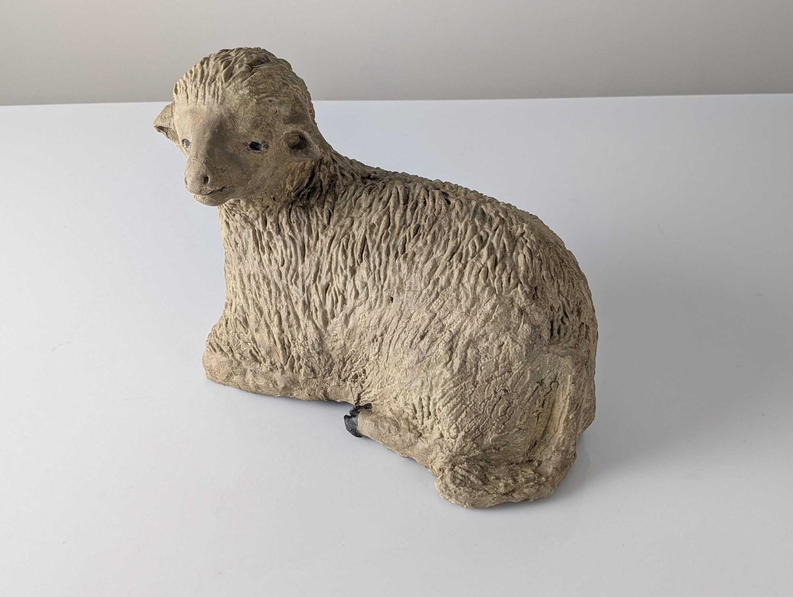 Pair Of Large Stucco Sheep, Early 20th Century, Folk Art photo buy