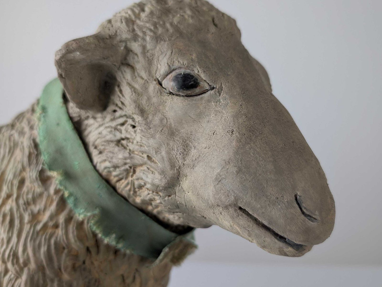 727.0 Pair Of Large Stucco Sheep, Early 20th Century, Folk Art photo