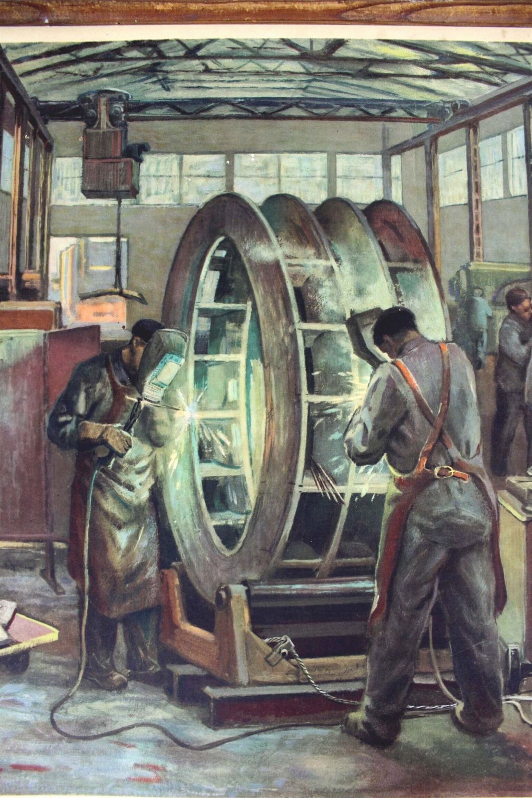550.0 Original 1950s Czech Propaganda Industrial Poster By Frantisek Bilek photo