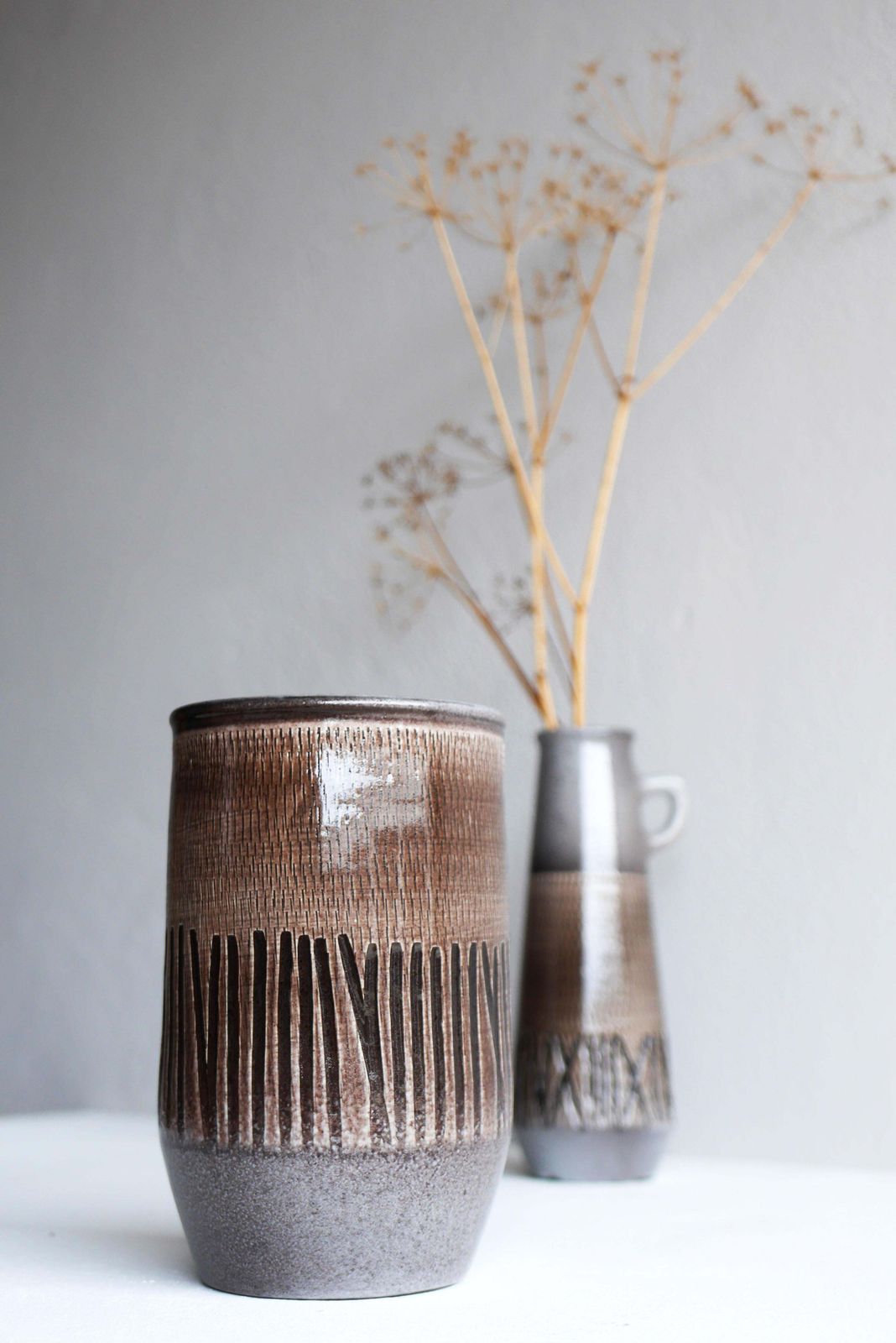 Pair Of Vases By Ingrid Atterberg For Upsala Ekeby, Sweden, 1960s photo furniture