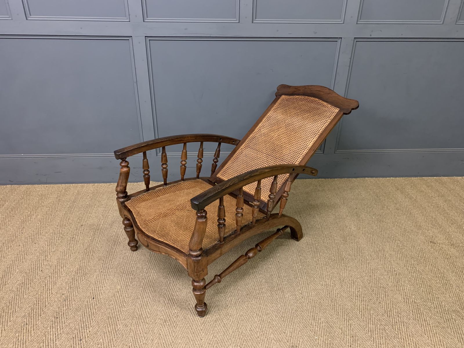 photo for sale 19th Century Colonial Reclining Plantation Chair