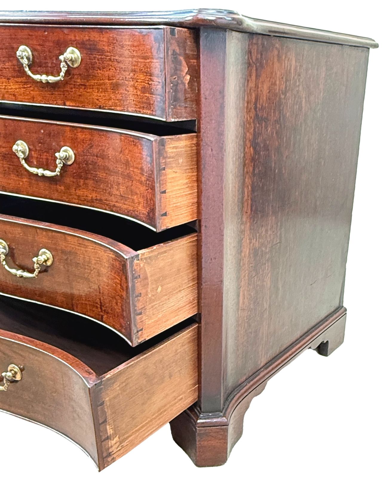 Fine 18th Century Mahogany Serpentine Commode Chest (England, Circa 1760) photo for sale
