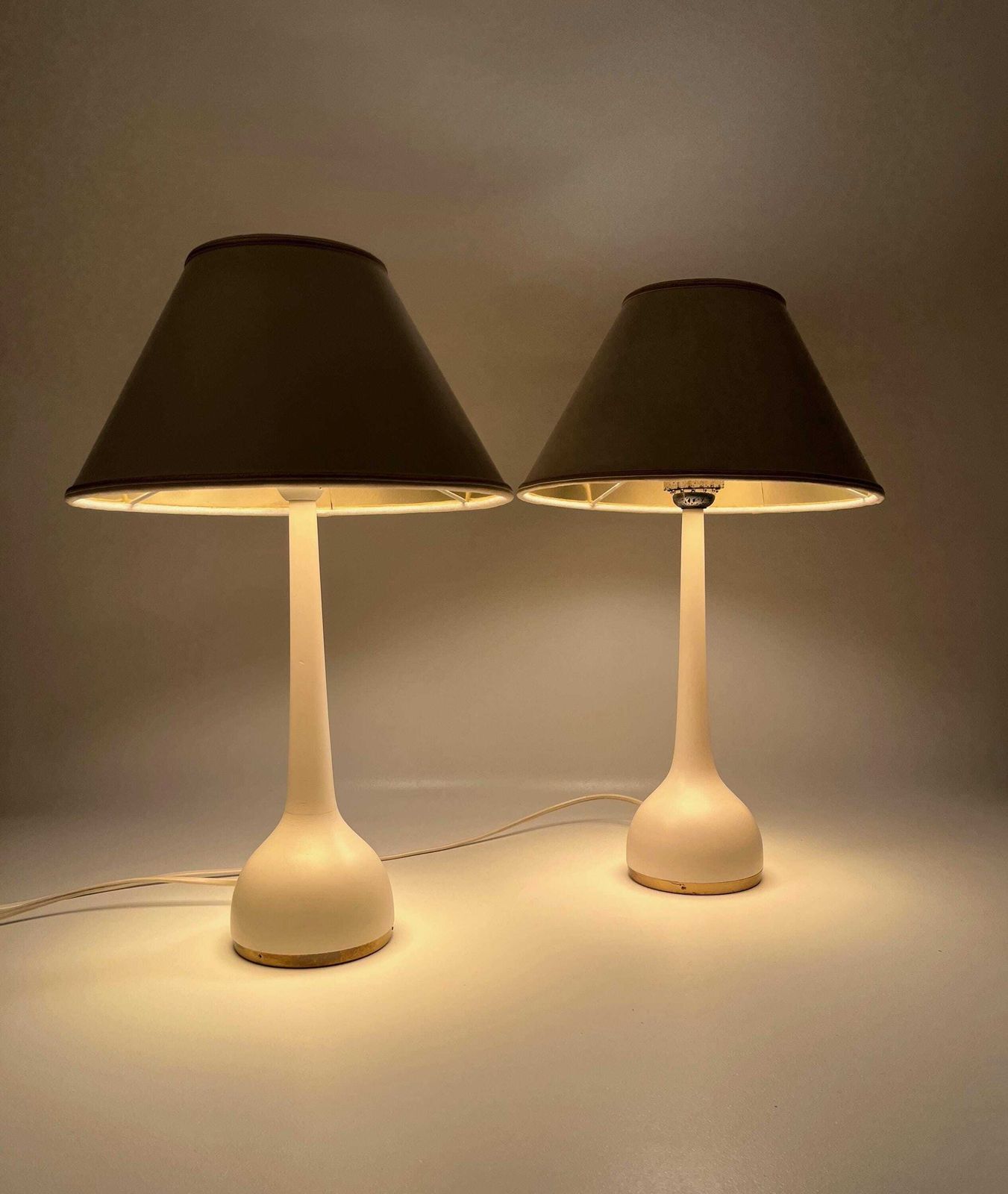 Stunning Pair Of Danish Modern Mid Century Minimalist Bedside Lamps By Hans Agne Jacobsson B44 photo furniture