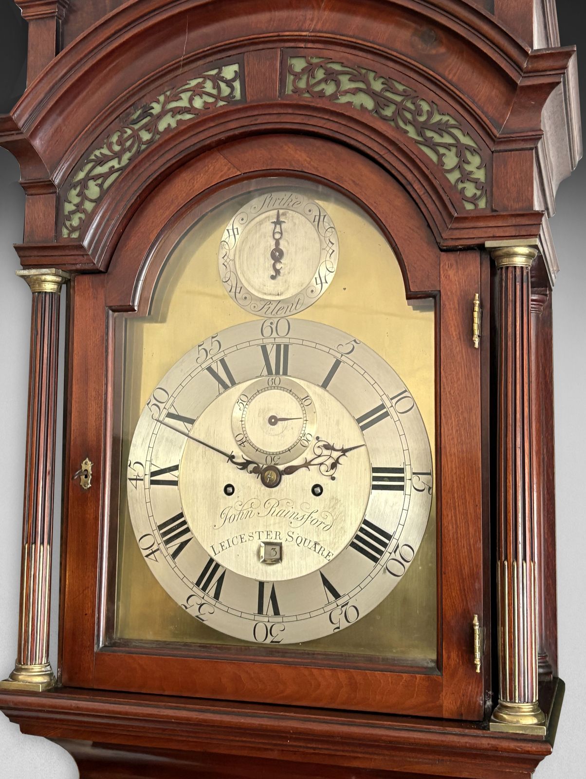 A Fine Mahogany Longcase Clock By John Rainsford Leicester Square, London photo Home Decor