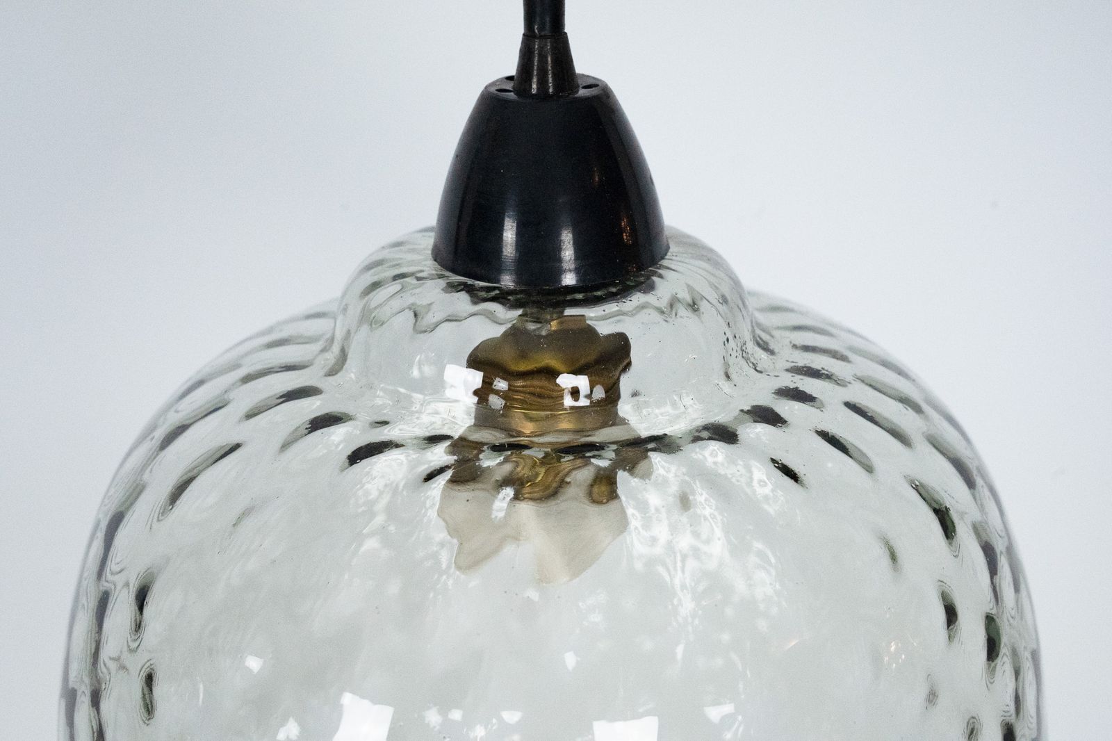 Pair Of Mid Century Pendant Lamps In Smoked Murano Glass, Italy, 1950s photo buy