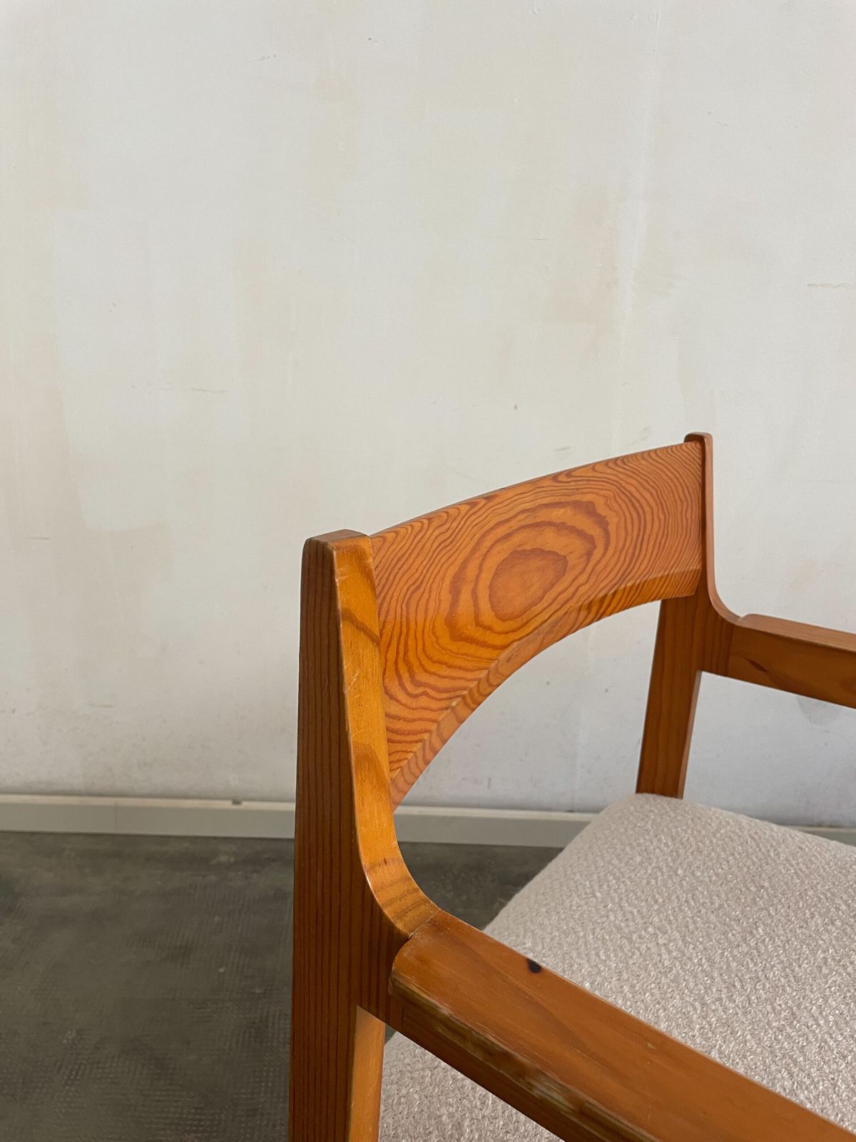Pair Of Armchairs, Solid Melis Pine Wood, By The Designer Joaquim Belsa Aldea, Spain 1970s photo furniture