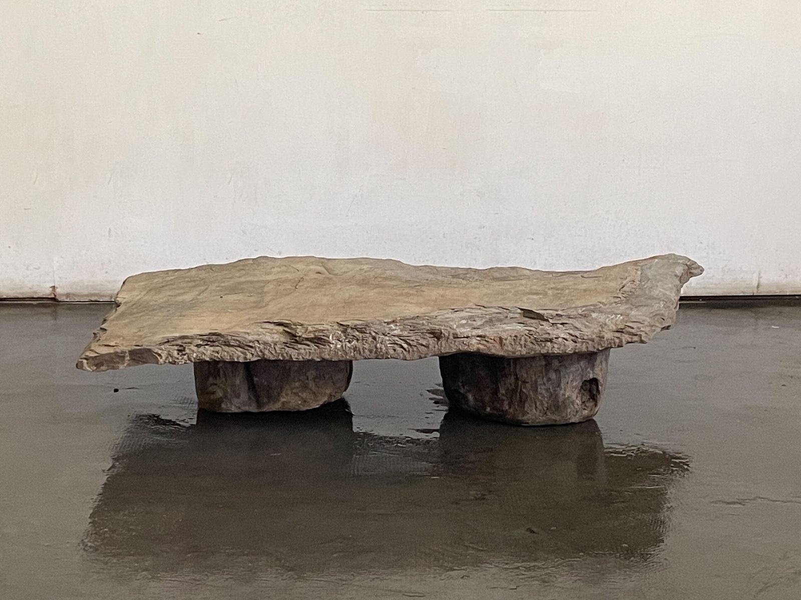 Brutalist Low Table, 1960s, Vintage photo for sale