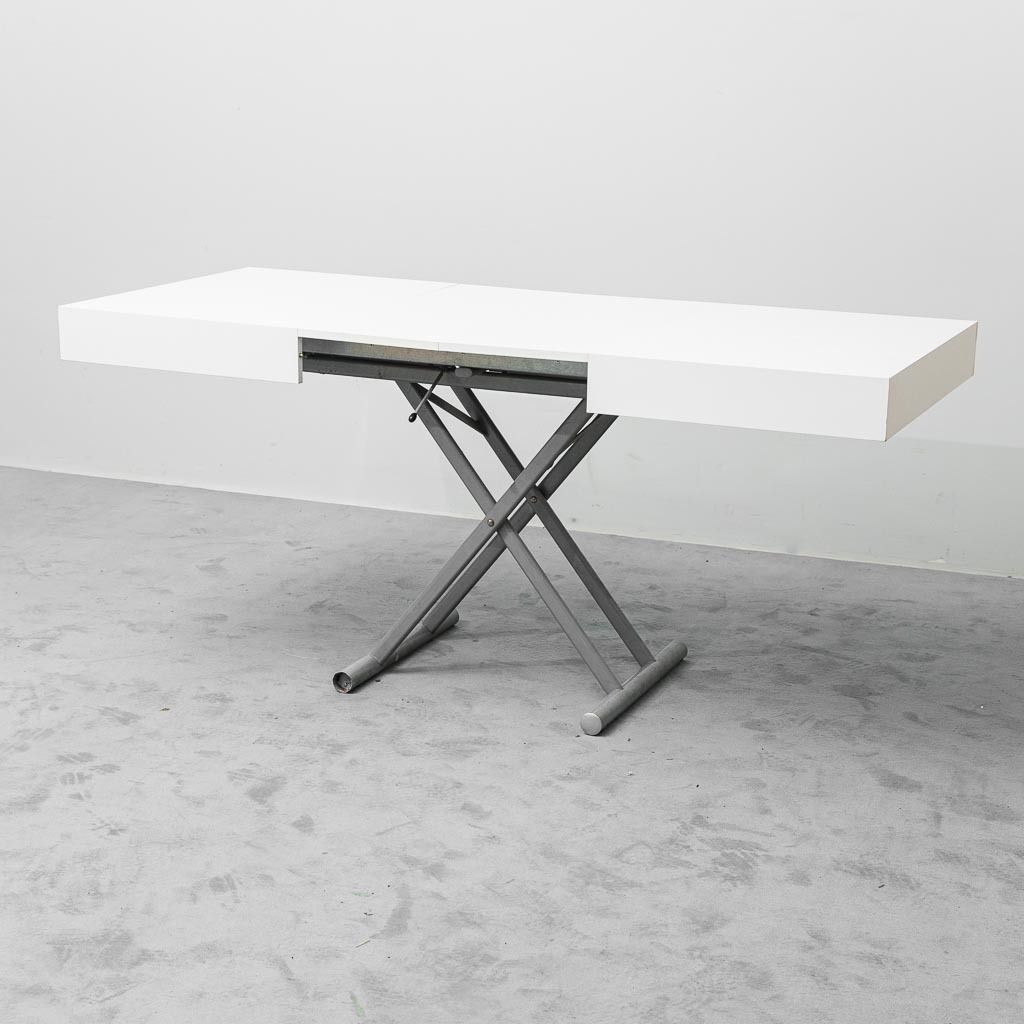 Convertible Metal Coffee Table By Ozzio Italia photo vintage