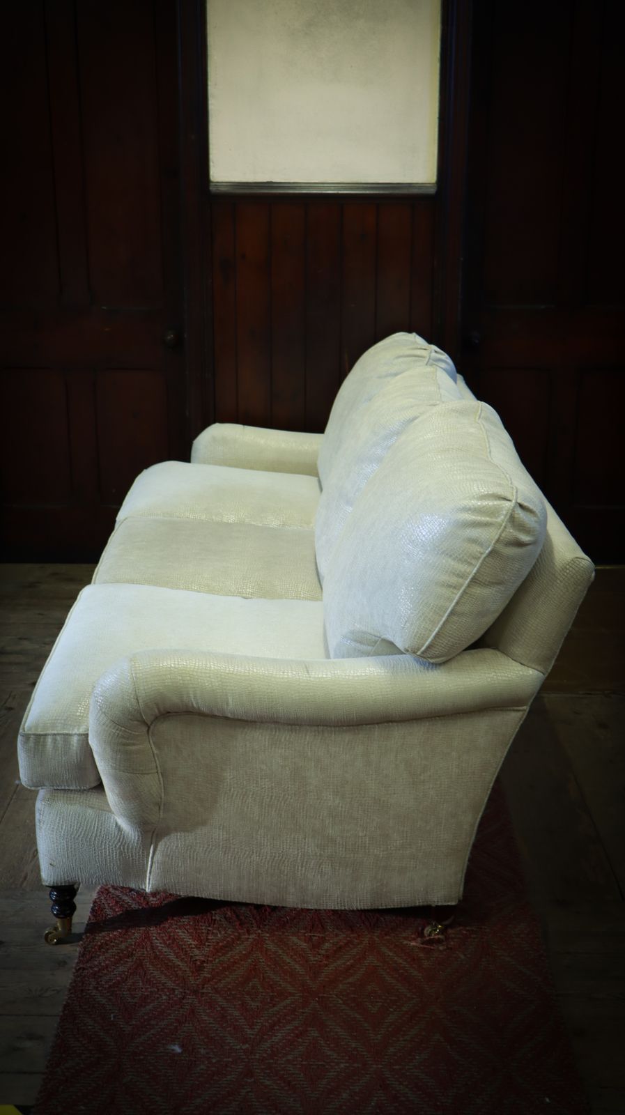 George Smith Standard Arm Cushion Back 3 Seater Kravat Linen Silk Rrp£10000 photo buy