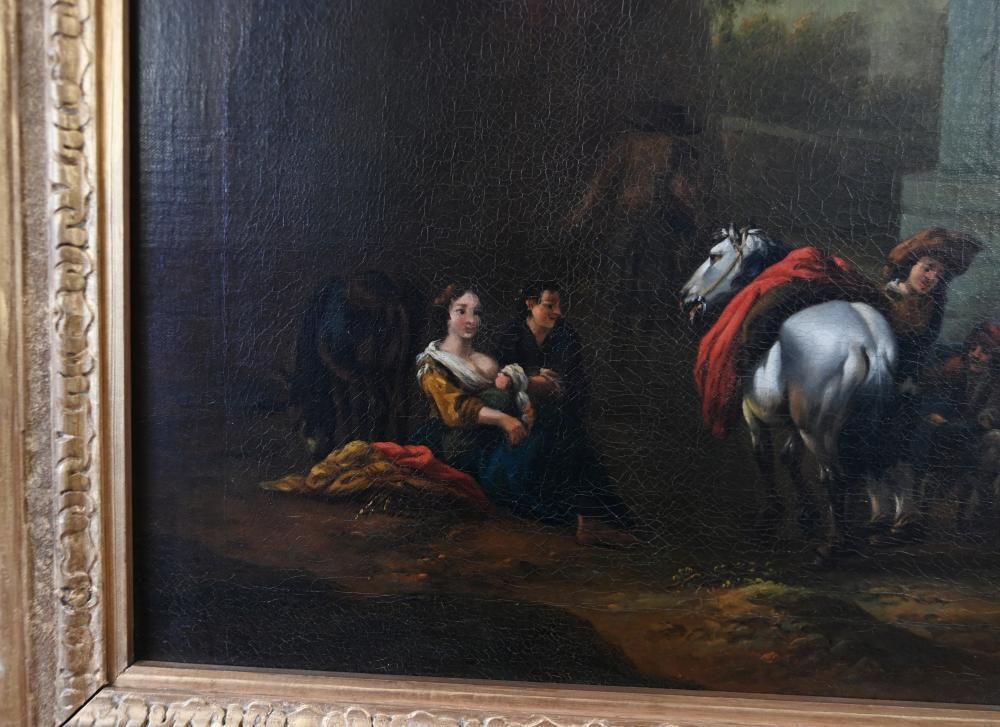 photo furniture Grand Tour Italianate Oil Painting Landscape After Jan Miel 1780