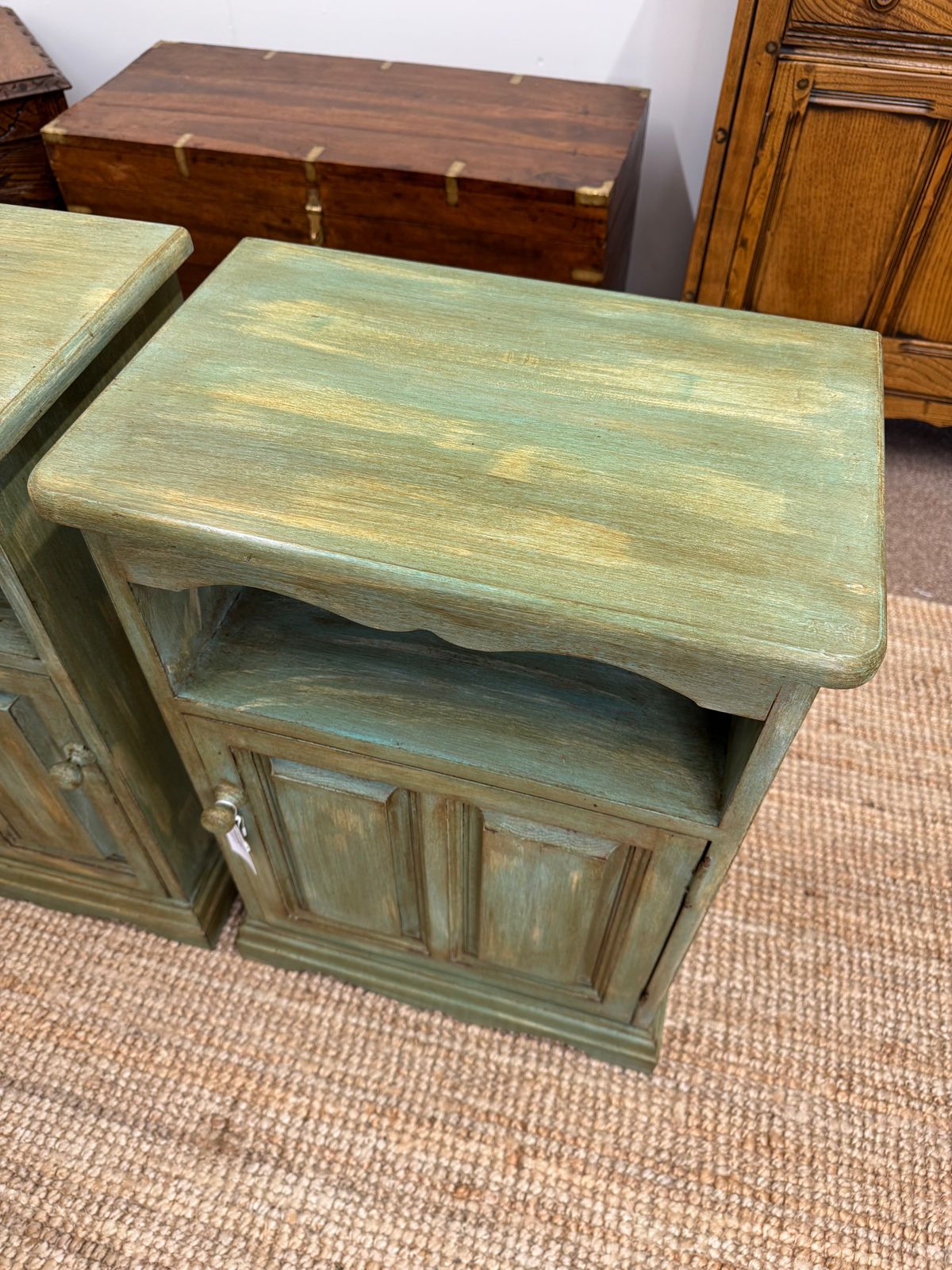 Pair Of Vintage Hand Painted Bedside Cabinets photo vinterior