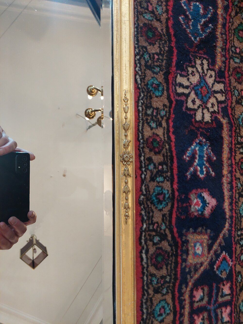 Small 19thc Giltwood Over Mantle Mirror photo 495.0