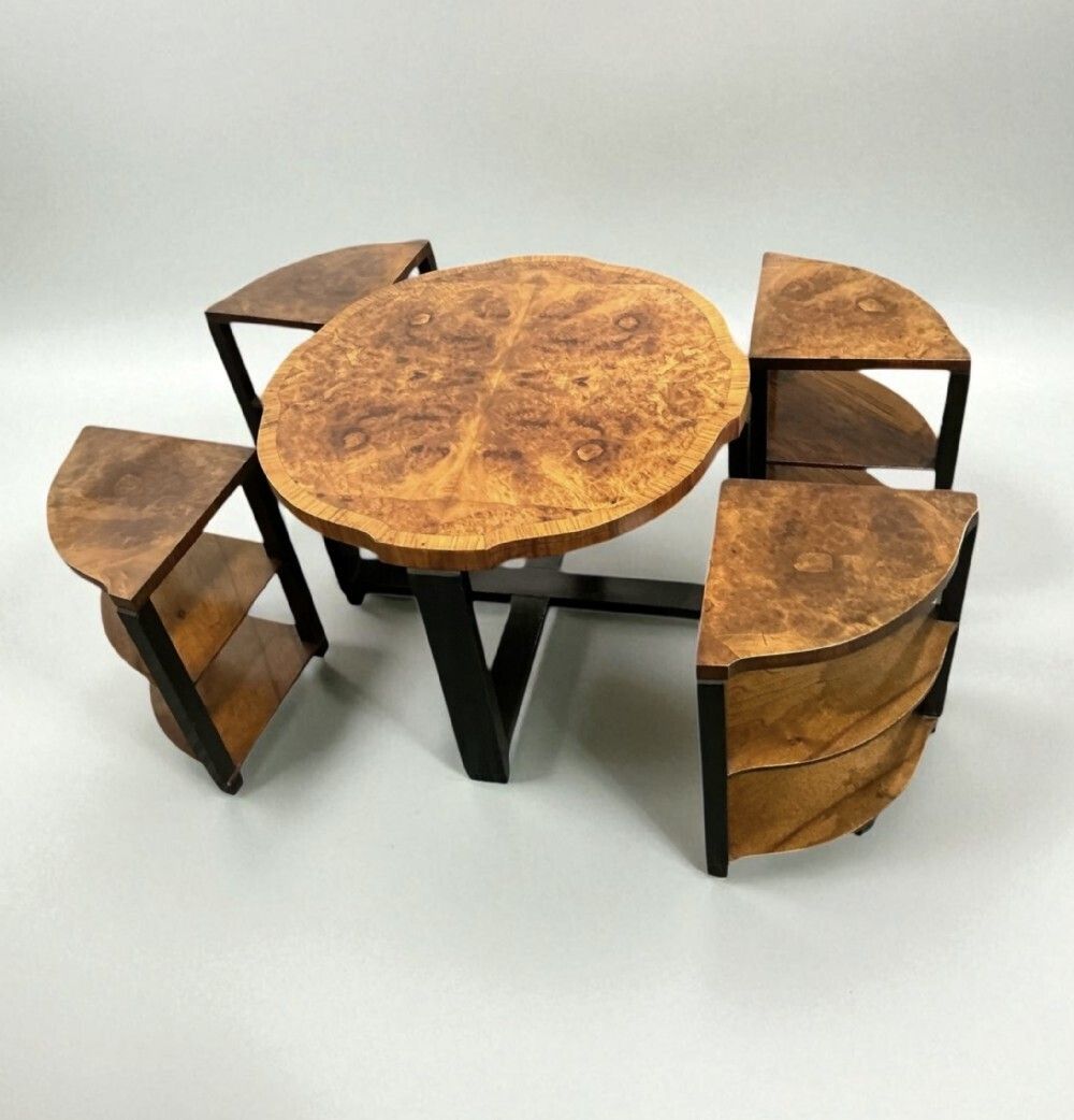 Art Deco Nest Of Five Tables, 1930s