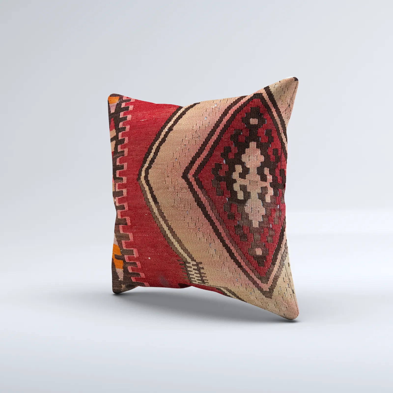 Kilim Cushion Cover 60x60 Cm Square Wool Large Pillowcase Vintage Turkish 66608 photo furniture