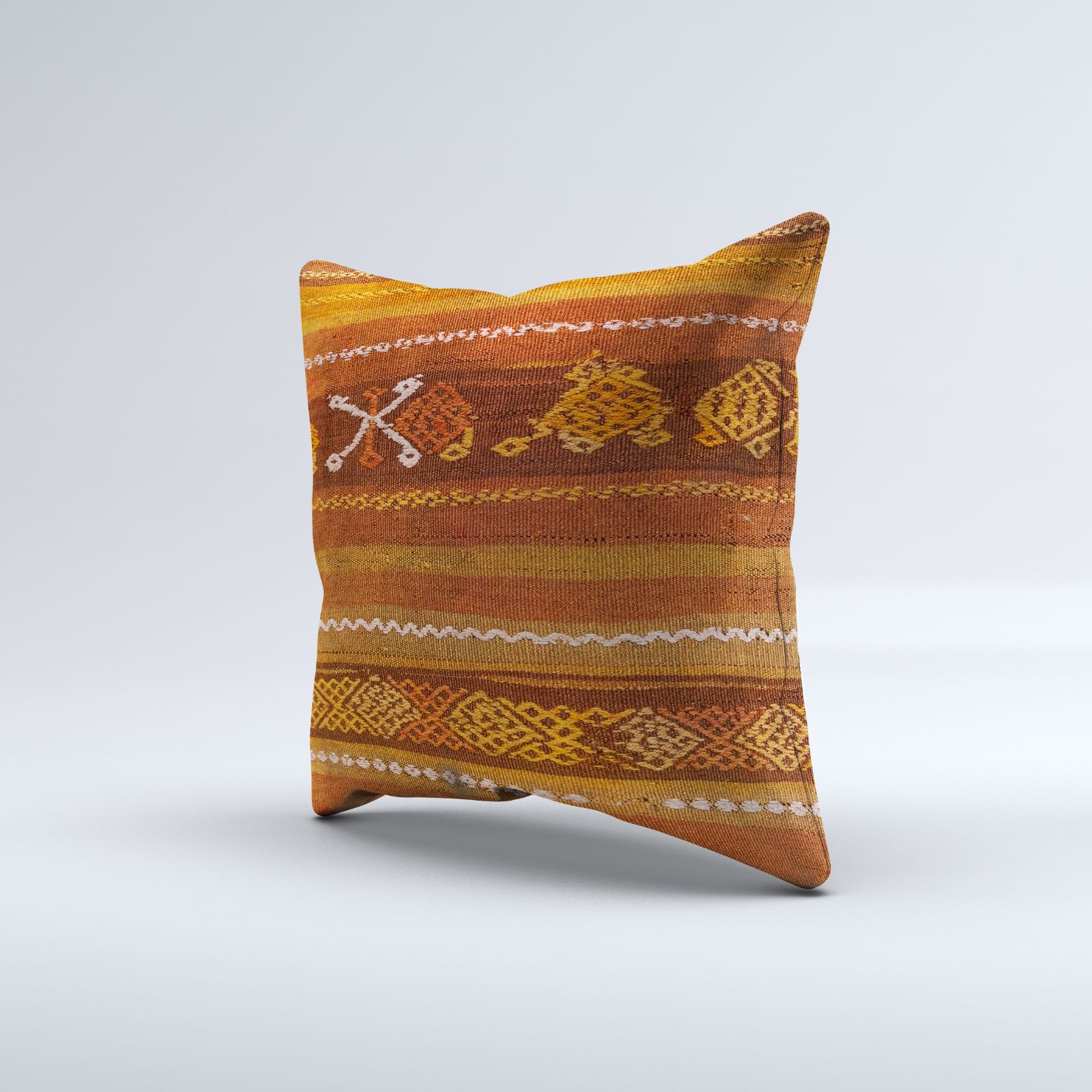 Kilim Cushion Cover 60x60 Cm Square Wool Large Pillowcase Vintage Turkish 66610 photo furniture