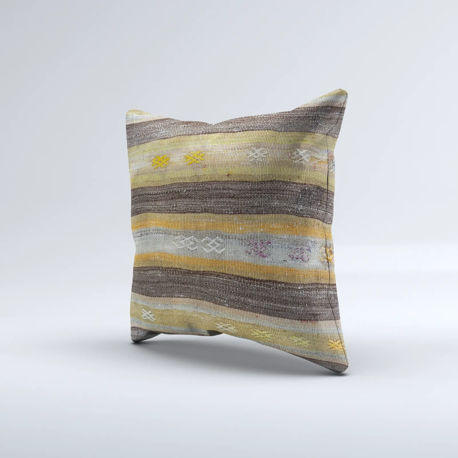 Kilim Cushion Cover 60x60 Cm Square Wool Large Pillowcase Vintage Turkish 66615 photo furniture