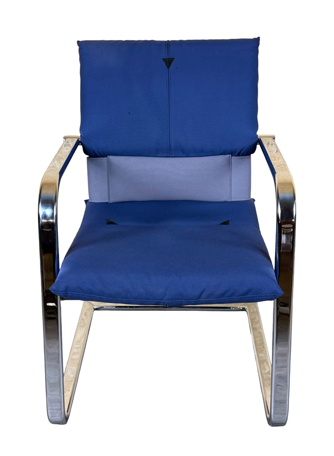 1990s Vitra Figura Cantilever Chair Design Mario Bellini Object X Metal & Fabric