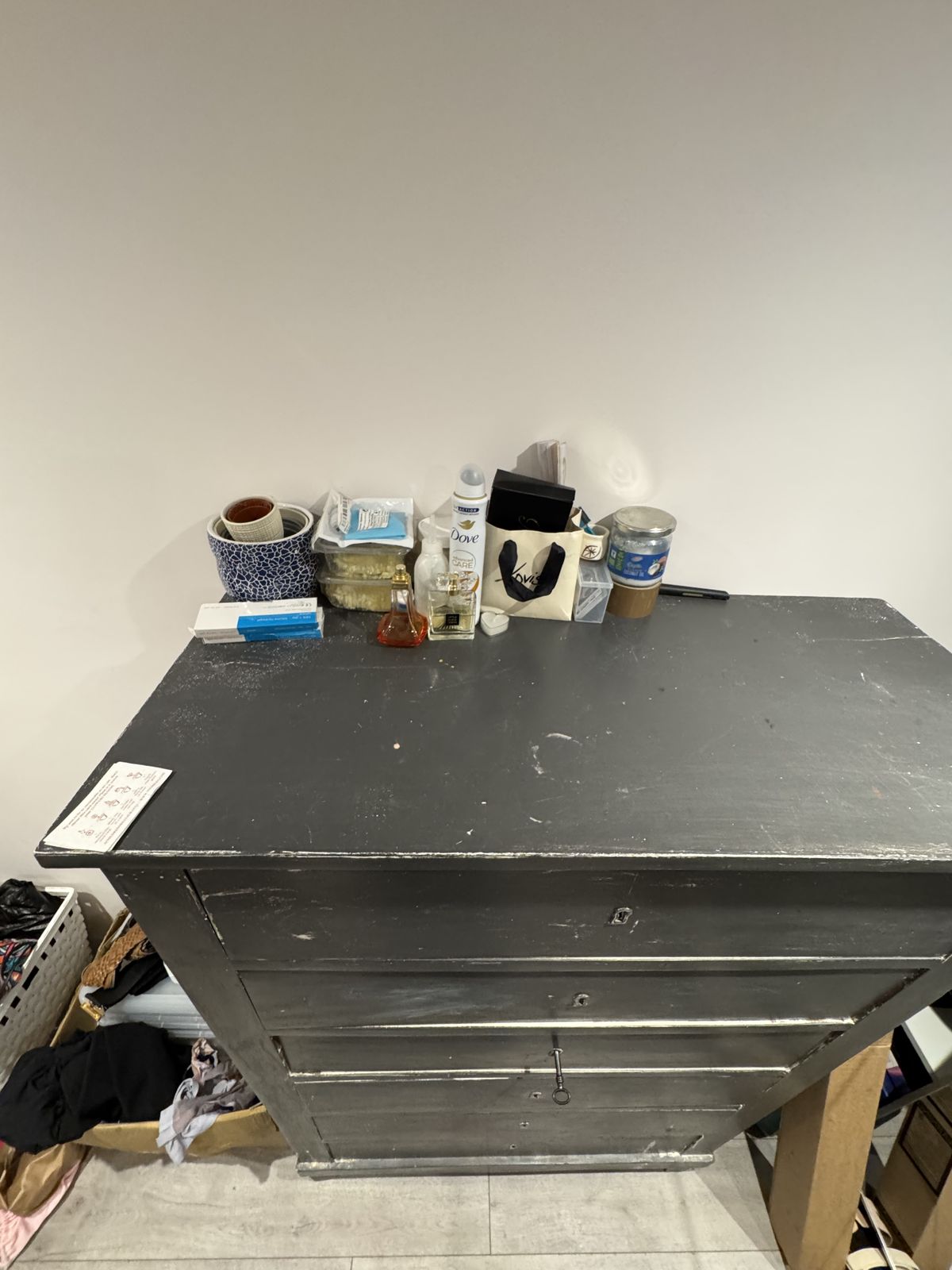 Victorian Chest Of Drawers   Solid Wood, Painted Black photo furniture
