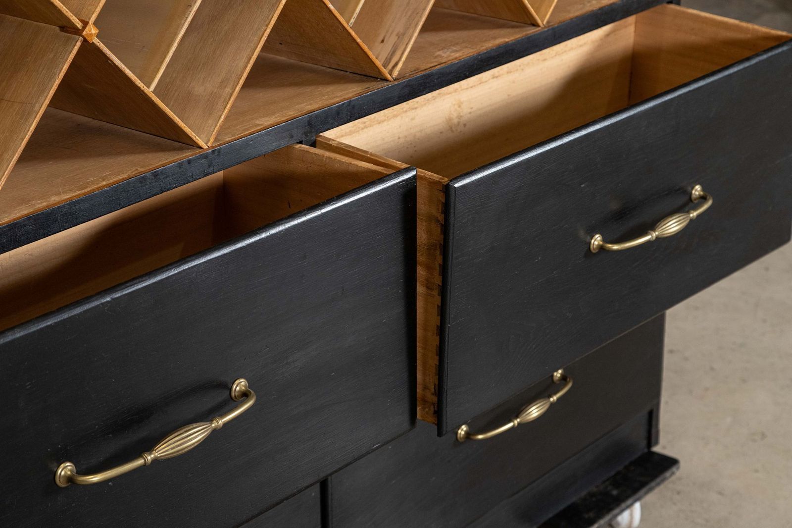 photo furniture English Ebonised Beech Haberdashery Cabinet