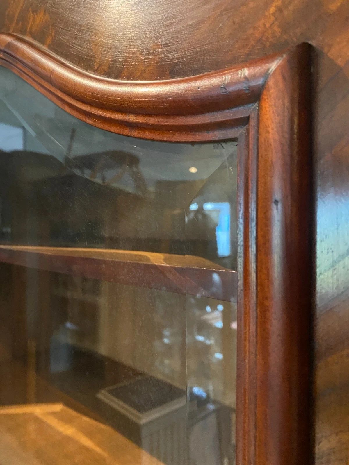 Louis Philippe Showcase Has A Mahogany And Veneer Door 19th Century photo Furniture
