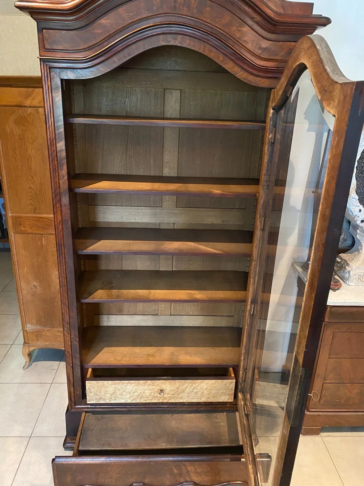 Louis Philippe Showcase Has A Mahogany And Veneer Door 19th Century photo buy