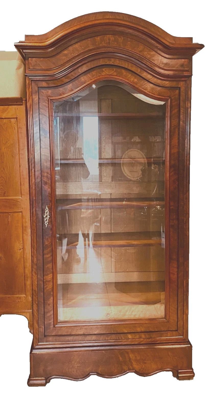 Louis Philippe Showcase Has A Mahogany And Veneer Door 19th Century photo vintage