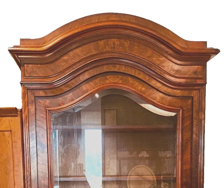 photo furniture Louis Philippe Showcase Has A Mahogany And Veneer Door 19th Century