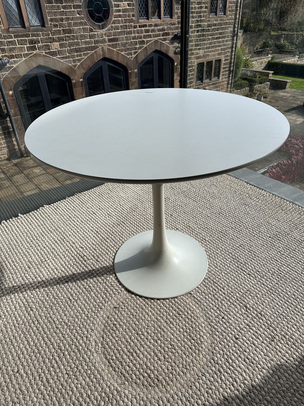 Maurice Burke Arkana Vintage White Tulip Dining Table photo 700.0