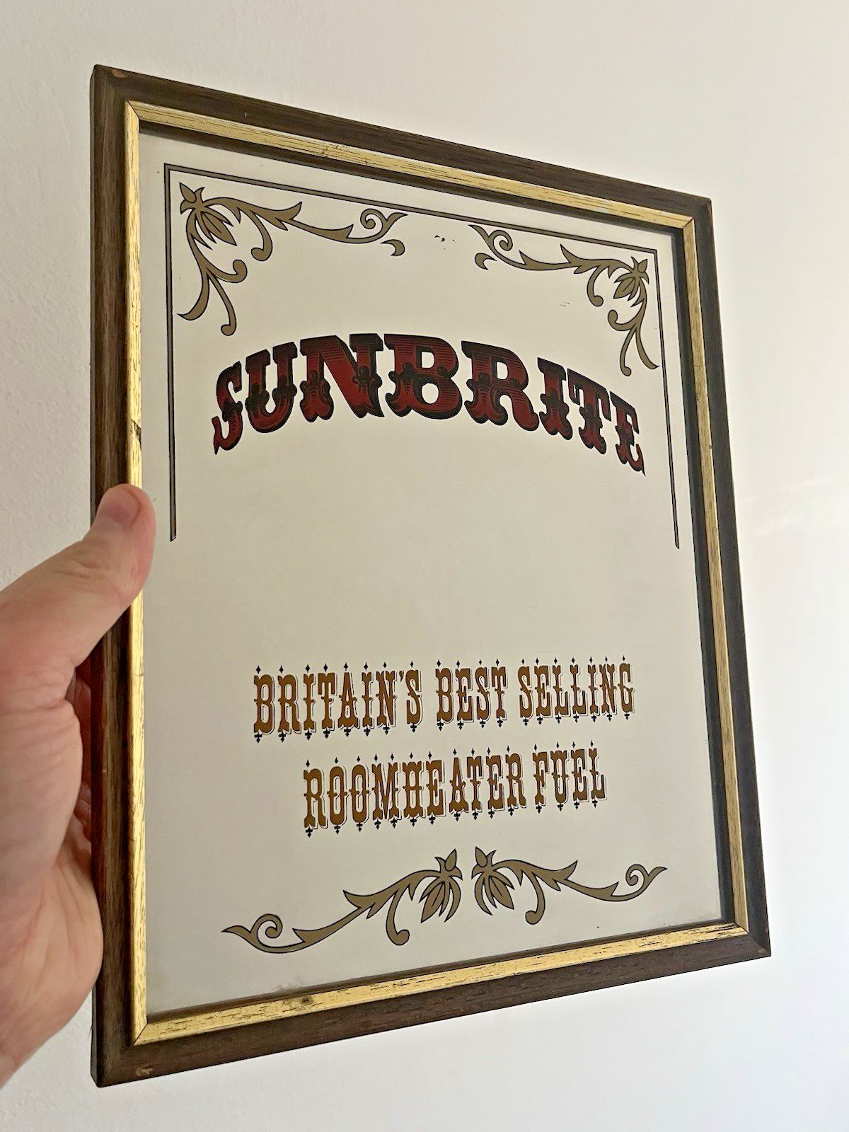 photo for sale Vintage Sunbrite Fuel Advertising Shop Picture Mirror Coal Mining 50's 60s