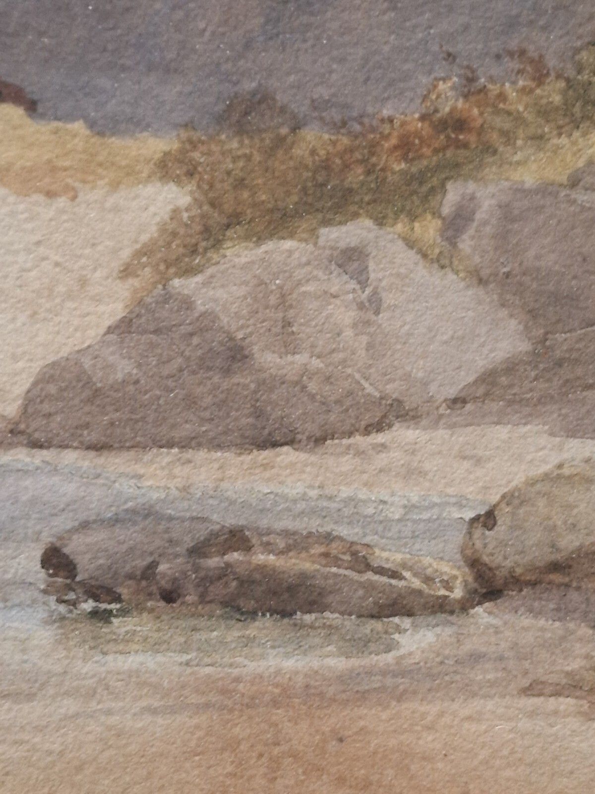 Antique John Henry Mole Watercolour Landscape Beach Mountain Scotland Original photo 175.0