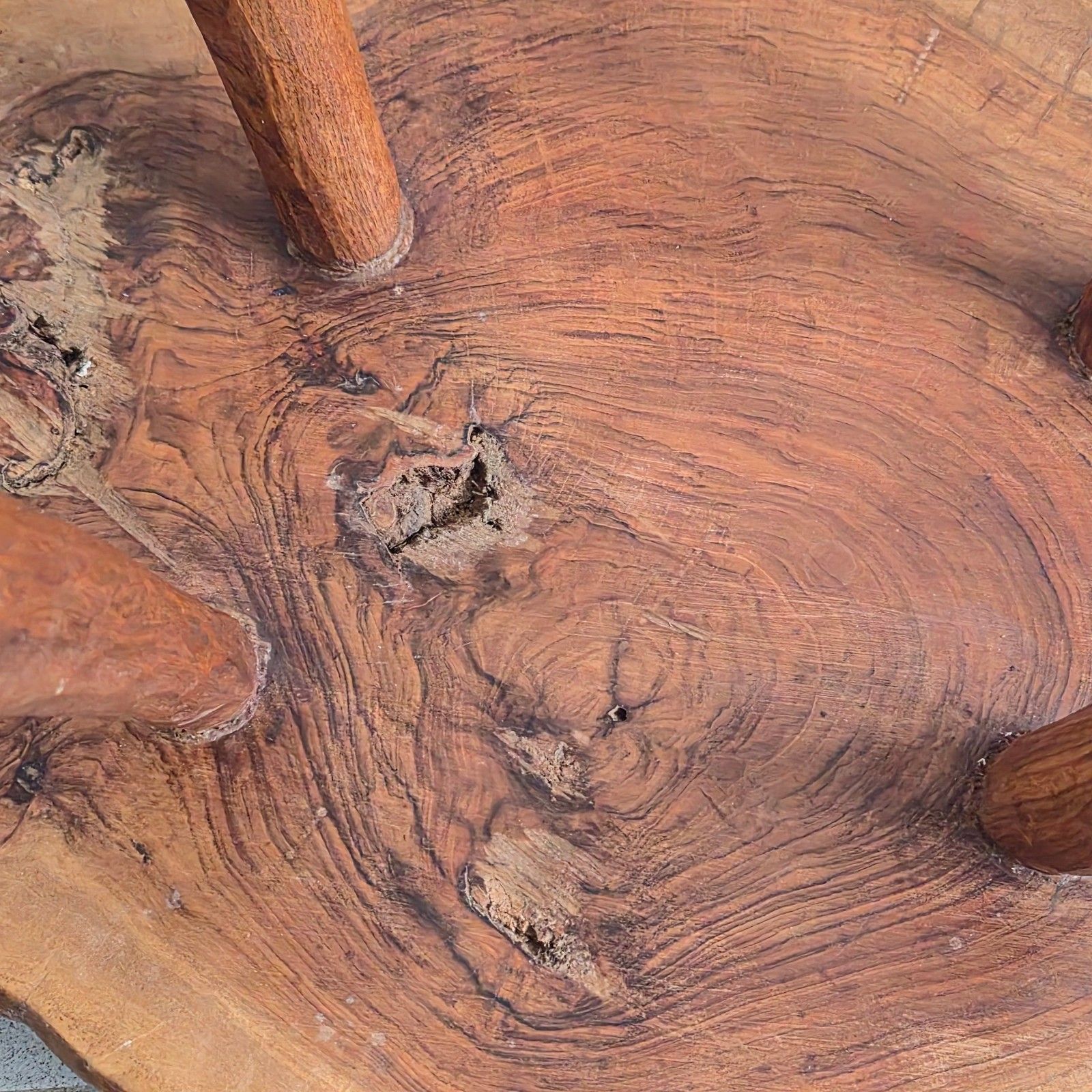 photo for sale 1970 Brutalist Oak Side Coffee Table 70s Dlg Jean Touret Marolles