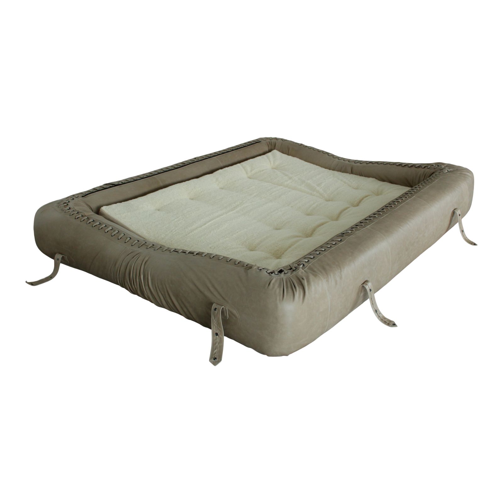 photo buy Anfibio Three Seater Sofa By Alessandro Becchi For Giovannetti, 1970s, Restored In Grey Leather