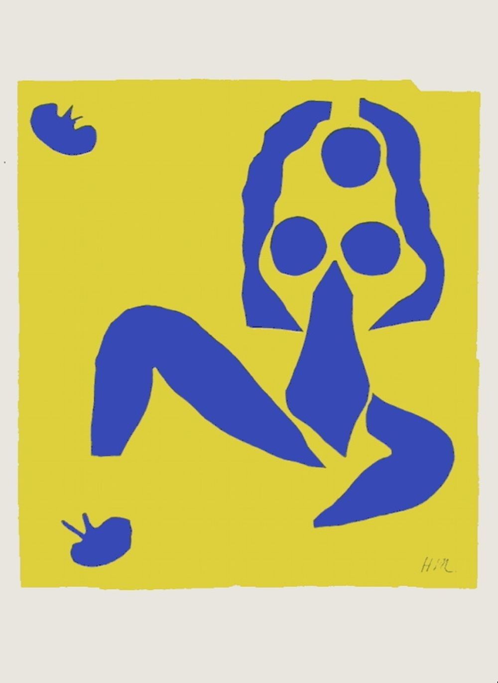 Henri Matisse Wonderful Lithograph 1958 Mourlot Verve Magazine Nude Blue