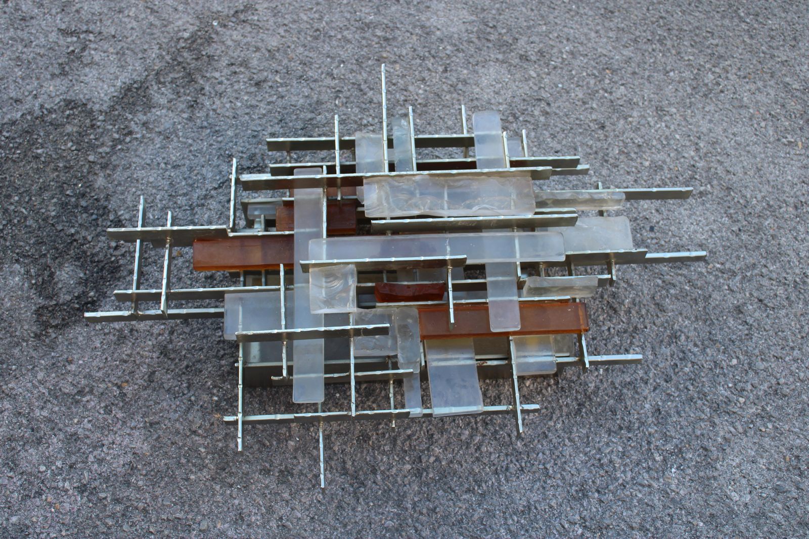 Poliarte Brutalist Minimalist Wall Lamp, Italy, 1960s, Murano And Metal photo furniture