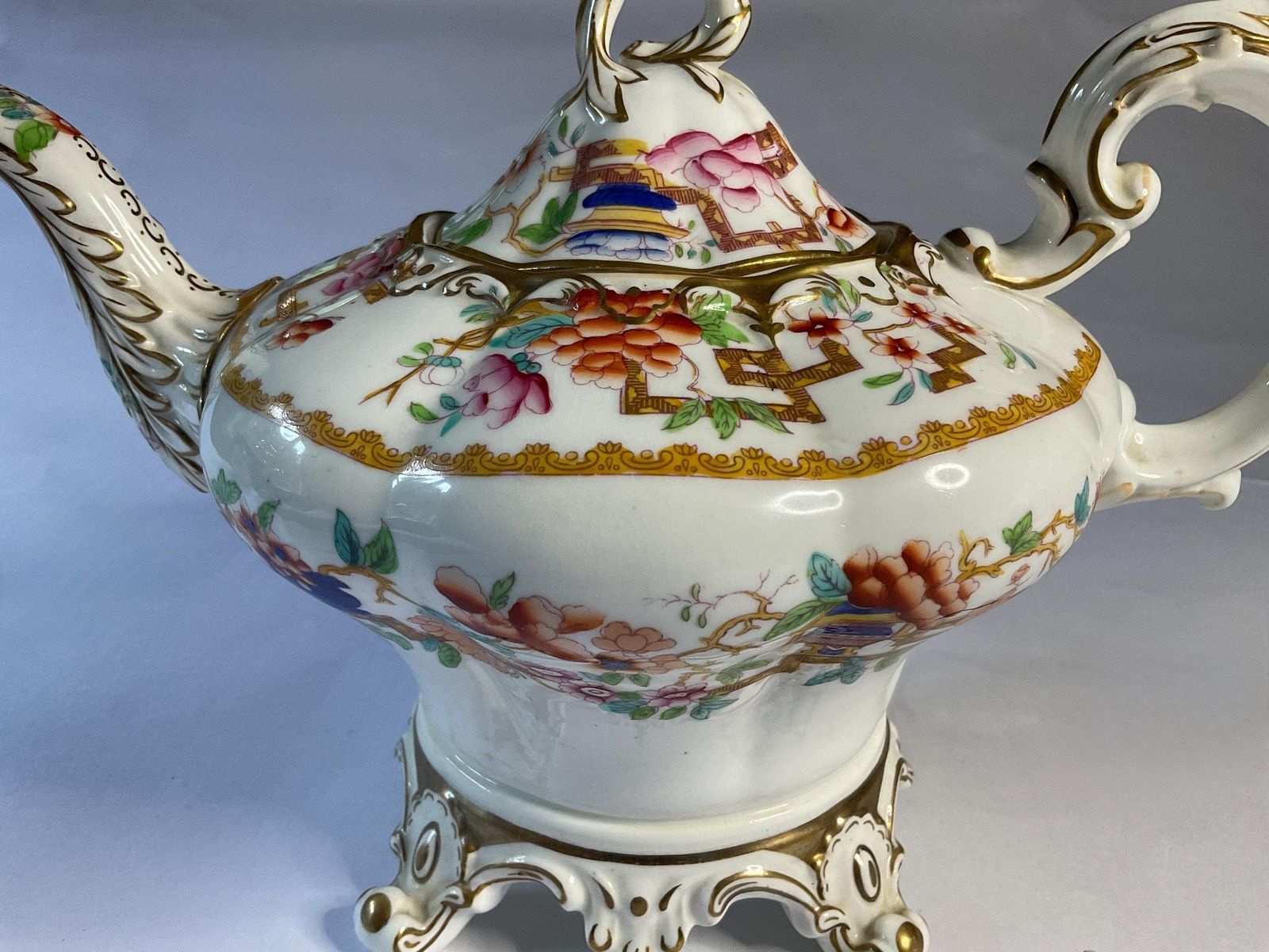 English Porcelain Teapot, Early 19th Century, With Provenance. A Rare Piece.