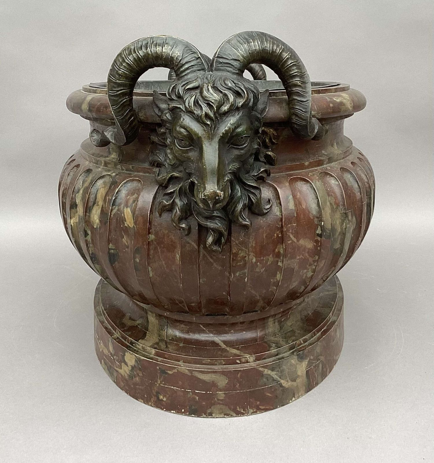 Magnificent Regency Faux Marble Neoclassical Wine Cistern / Jardiniere photo for sale