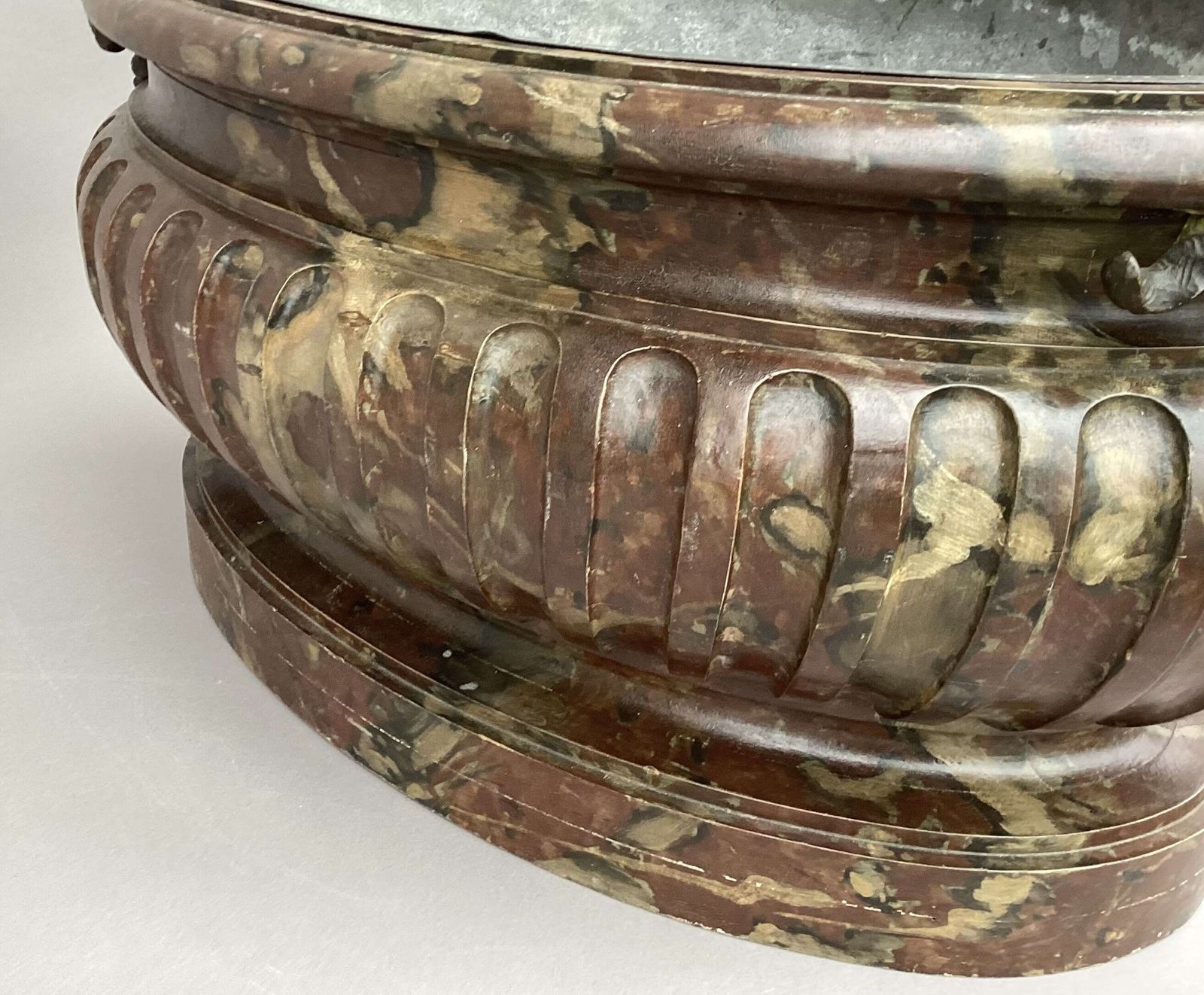Magnificent Regency Faux Marble Neoclassical Wine Cistern / Jardiniere photo 15950.0