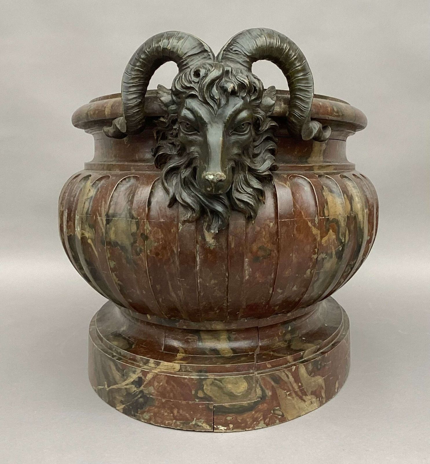 Home Decor Magnificent Regency Faux Marble Neoclassical Wine Cistern / Jardiniere photo