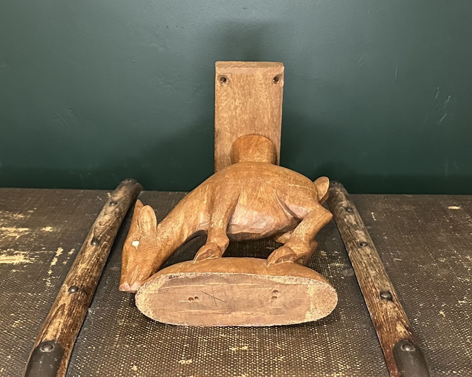 An Odd Collection Of Hand Carved Antelope Sculptures