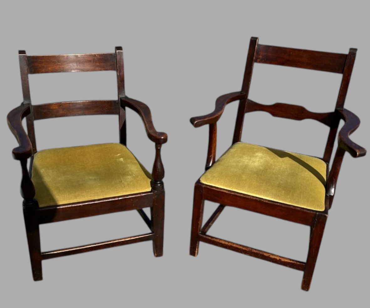 A Handsome Pair Of Early 19th Century English Country Armchairs