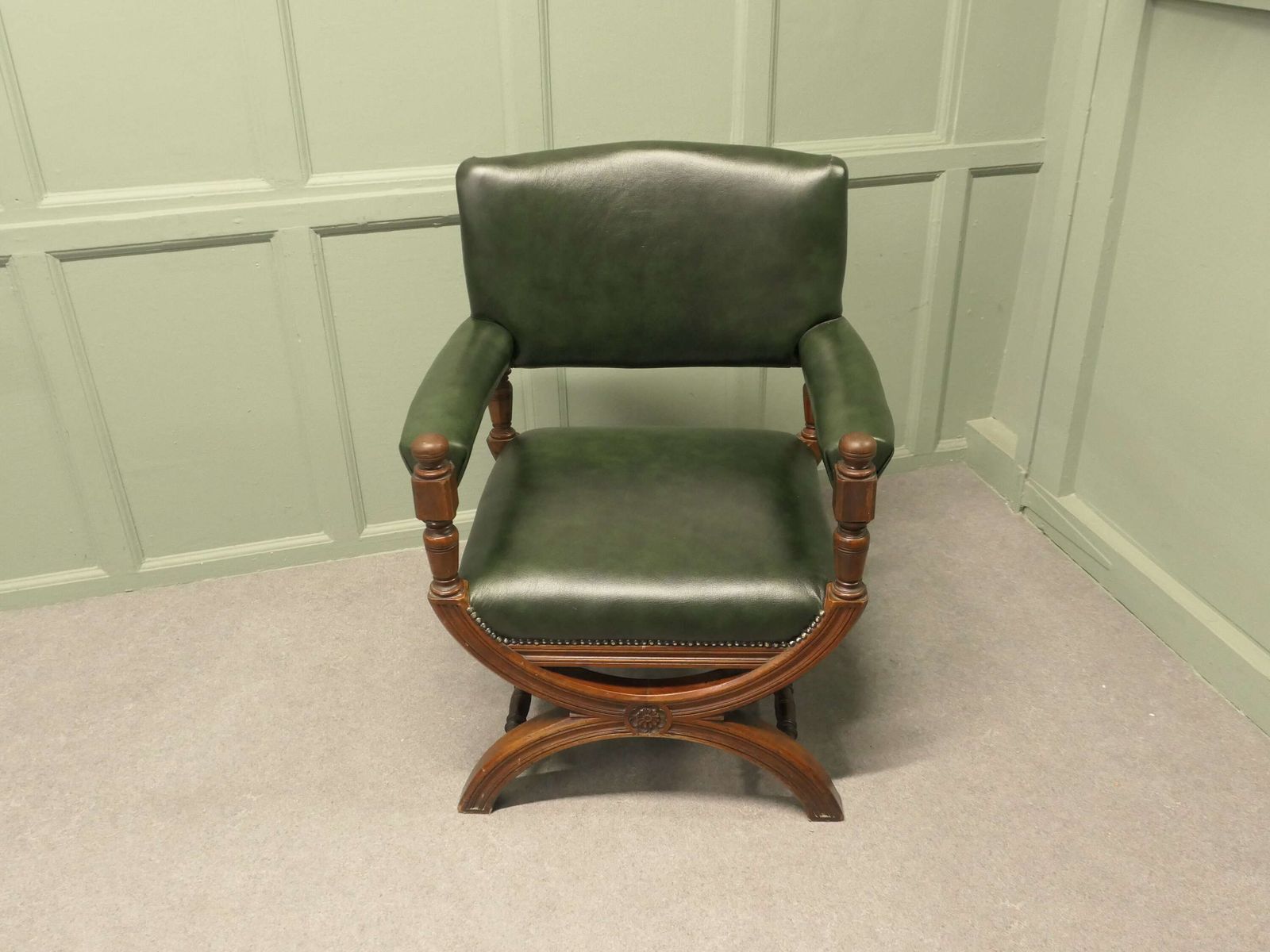 A Handsome Piece, 19th Century X Framed Desk Chair photo furniture