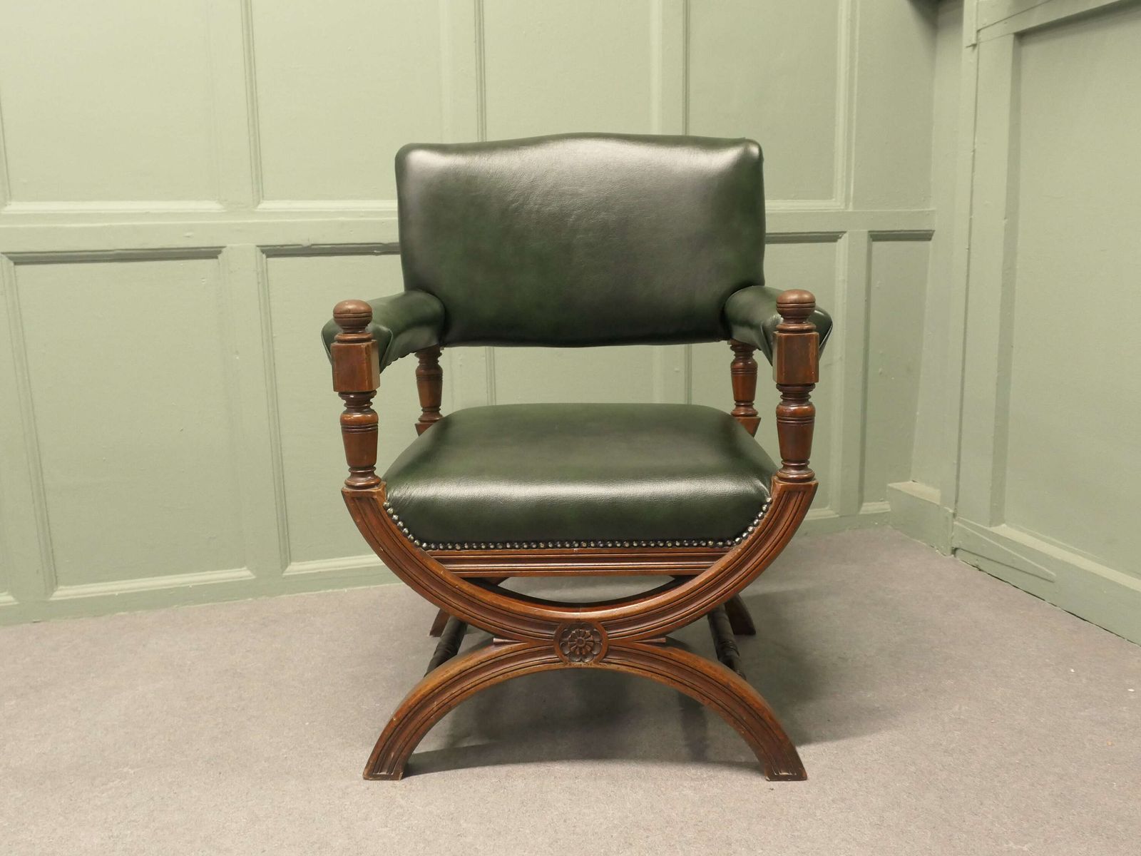 A Handsome Piece, 19th Century X Framed Desk Chair photo for sale