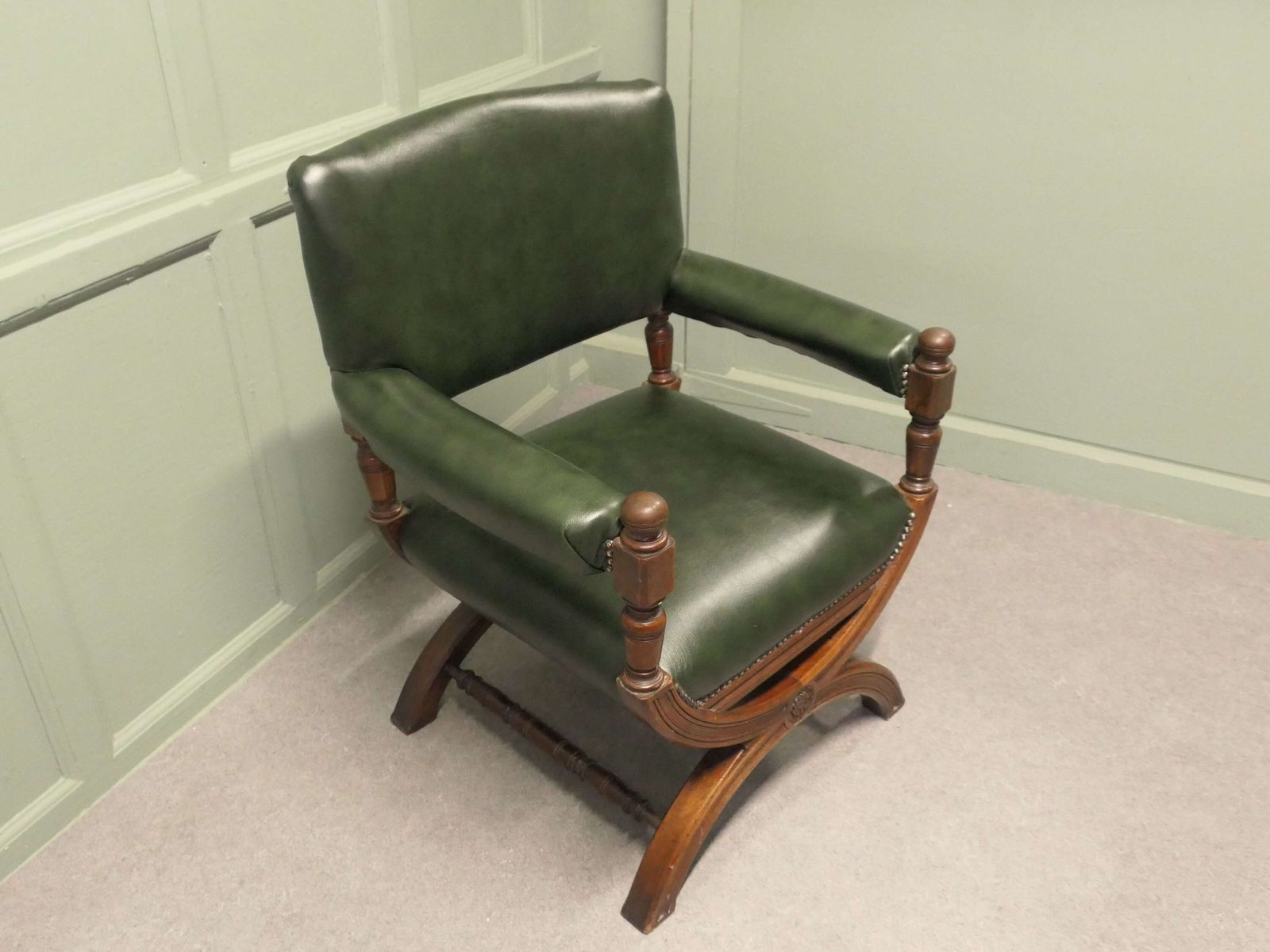 A Handsome Piece, 19th Century X Framed Desk Chair photo vinterior