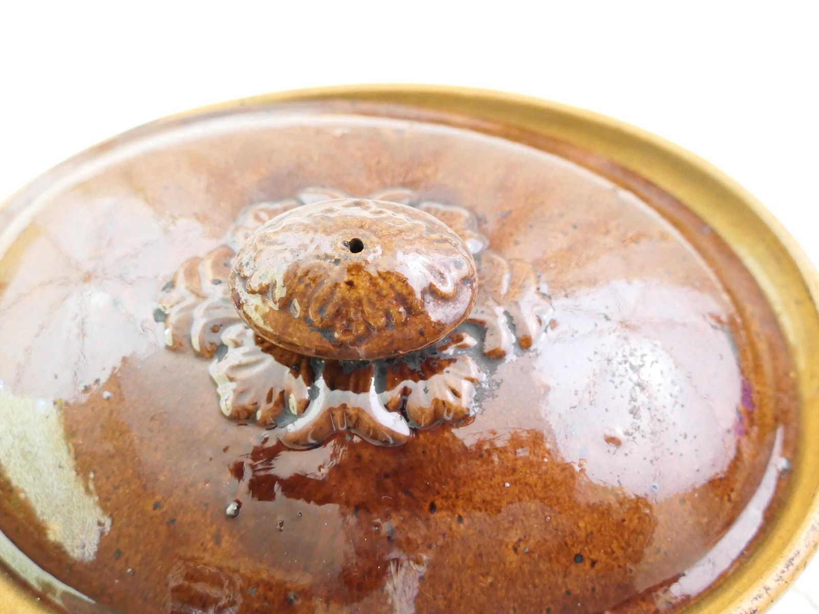 Grote Antieke Franse Terrine Van Steengoed, Vintage Boerenkeukenstijl, Frankrijk photo vinterior